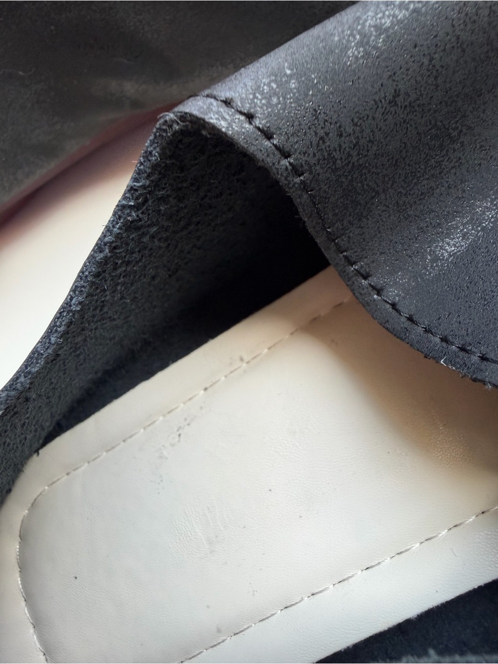 Black Women's Slip-On Flats with Decorative Stud Detail - Picture 6 of 6